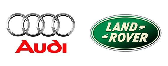 Audi Logo and Land Rover Logo